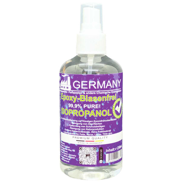 250ml,Isopropanol 99,9% 2-Propanol Lösungsmittel Isopropylalkohol IPA, Epoxy blasenfrei!