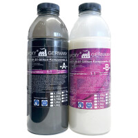 DIPOXY 2000 g Premium 2 componenti in silicone tipo S1, morbido per resina epossidica, cemento, sapone, cera, ecc. (2 x 1000 g)