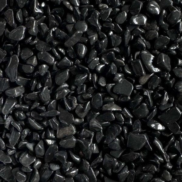 Steinteppich Epoxidharz Set Innen & Außen (ca. 28kg / 2-2,5m²) | Nero Ebano | 25kg 2-4mm Marmorkies + 3L, 2K Epoxidharz Bindemittel | Für Balkon, Terrasse, Treppen, Garage