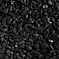 Steinteppich Epoxidharz Set Innen & Außen (ca. 28kg / 2-2,5m²) | Nero Ebano | 25kg 2-4mm Marmorkies + 3L, 2K Epoxidharz Bindemittel | Für Balkon, Terrasse, Treppen, Garage