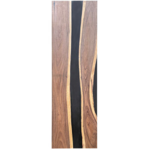 Epoxidharz Tischplatte River Table Schwarz Walnuss...