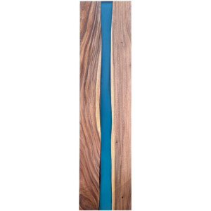 Epoxidharz Tischplatte River Table Blau Walnuss...