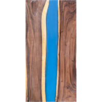 Epoxidharz Tischplatte River Table Blau  gallery