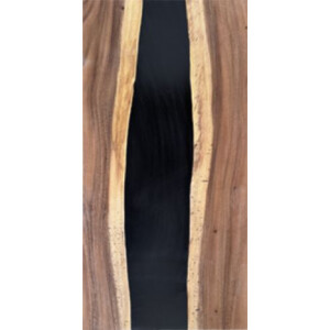 Epoxidharz Tischplatte River Table Schwarz Walnuss...