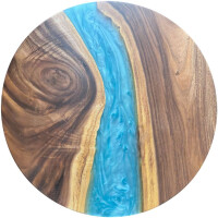 Epoxidharz Tischplatte River Table Rund  gallery
