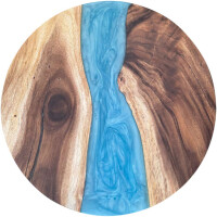 Epoxidharz Tischplatte River Table Rund  gallery