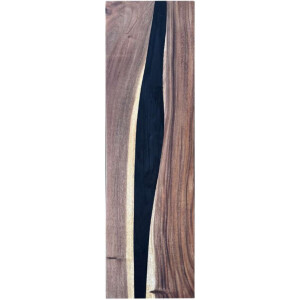 Epoxidharz Treppenstufe Massivholz Walnuss Schwarz River...