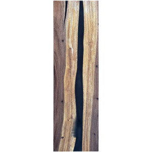 Epoxidharz Treppenstufe Massivholz Walnuss Schwarz River...