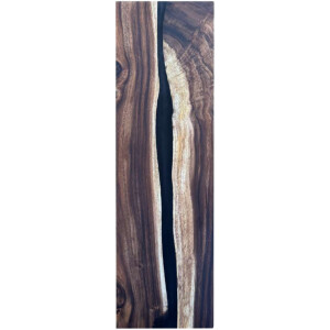 Epoxidharz Treppenstufe Massivholz Walnuss Schwarz River...
