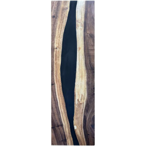 Epoxidharz Treppenstufe Massivholz Walnuss Schwarz River...