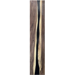 Epoxidharz Treppenstufe Massivholz Walnuss Schwarz River...