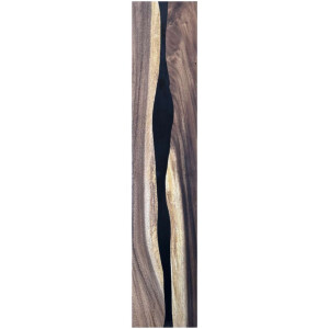 Epoxidharz Treppenstufe Massivholz Walnuss Schwarz River...