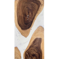 Epoxidharz Tischplatte River Table Wei&s gallery