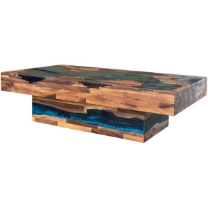 Epoxidharz Tisch River Table Komplett Set Walnuss...