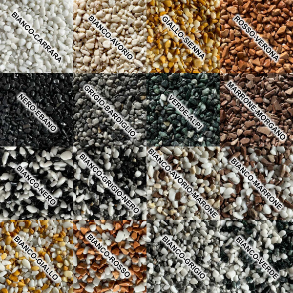 25 kg di ghiaia marmorea 1-4 mm