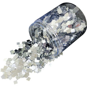 Dipoxy Glitter grezzo 6x6mm argento