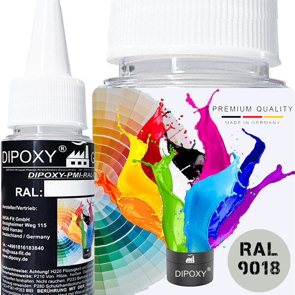 Dipoxy-PMI-RAL 9018 BIANCO PAPIROSO Pigmento base estremamente concentrato Pasta colorante Colorante per resina epossidica, resina poliestere, sistemi poliuretanici, calcestruzzo, vernici, vernici liquide Resina sintetica Gioielli