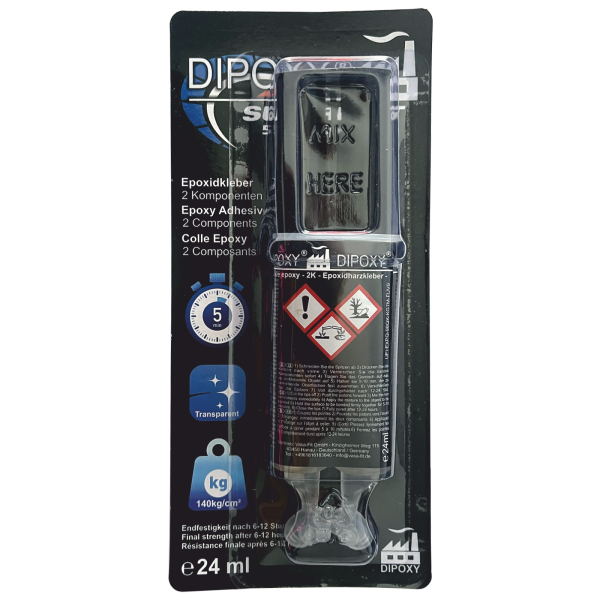 Resina epossidica 2C Adesivo Dipoxy Superfast 1:1 5min Trasparente per cristallo vetro ceramica gioielli legno marmo metallo varie plastiche